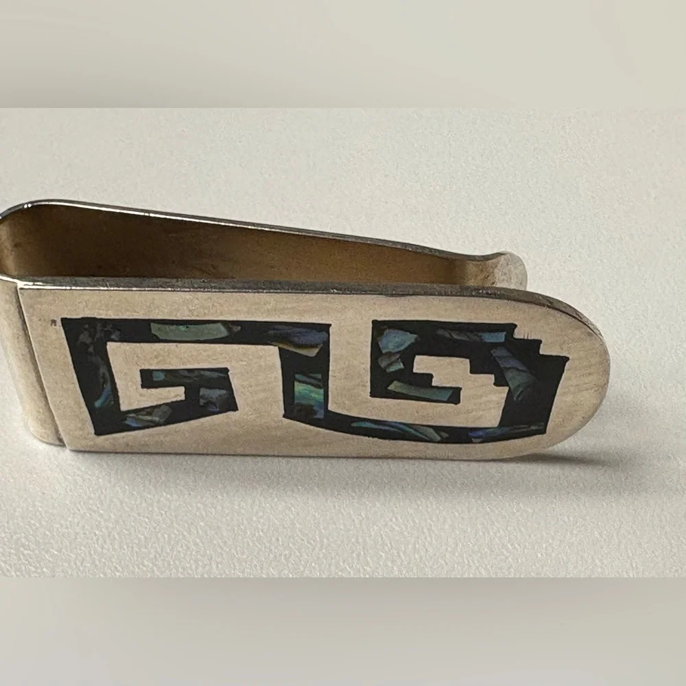 Sterling Silver with Abalone Money Clip